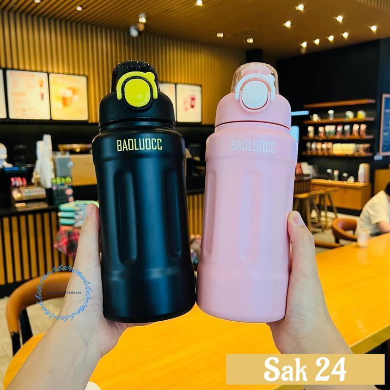 水筒 真空 断熱 800ml ステンレスボトル ストロー/直飲み 魔法瓶 保冷