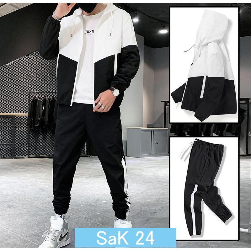 ジャージ メンズ 上下2点 セットアップ 長袖パーカー フード付き