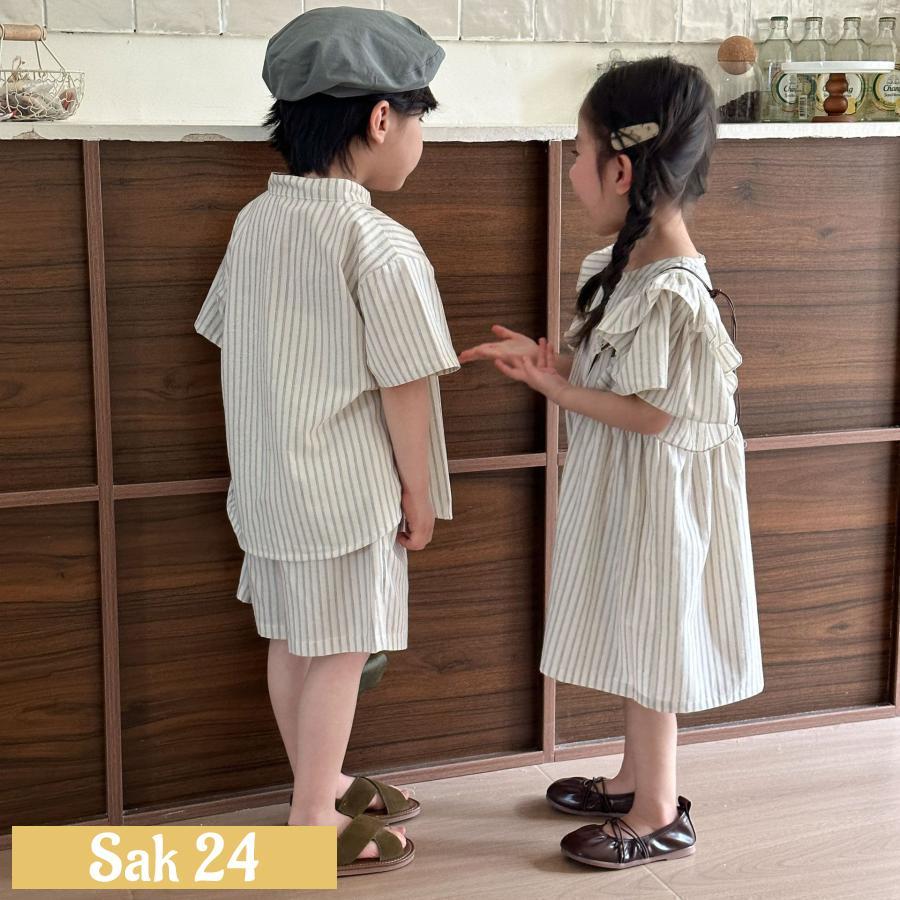 兄妹 お揃いコーデ ワンピース 子供服 ベビー服 上下セット ドレス