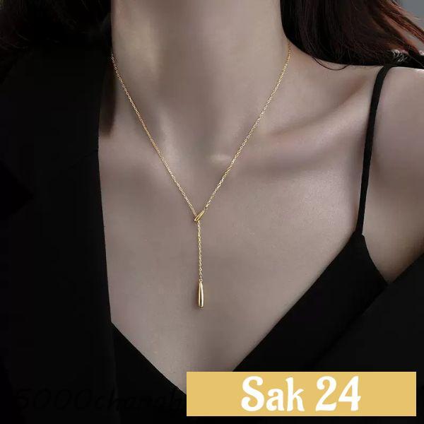 ネックレス レディース Y字 ロング シンプル チェーン : SHOP SaK24