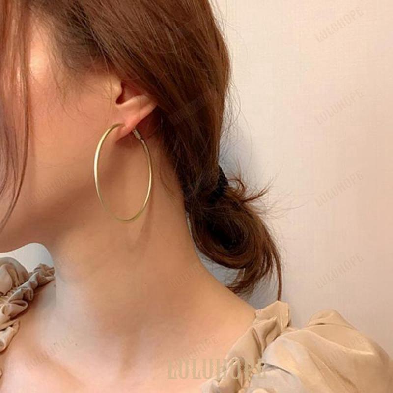 フープピアス ビッグフープピアス 大きめサークルピアス : SHOP SaK24 Yahoo