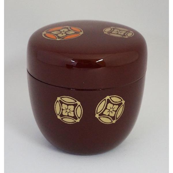 茶道具 棗 中棗 七宝 扇面 高台寺 黒 朱 溜 樹脂製 化粧箱