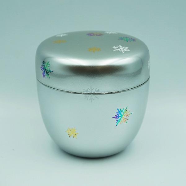 茶道具 棗 中棗 銀塗 雪華蒔絵 樹脂製 化粧箱 : 新古茶道具 さかい