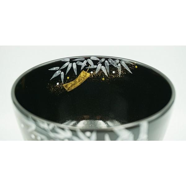 茶道具 茶碗 茶碗 黒仁清 七夕 加藤永山 化粧箱 : 新古茶道具 さかい