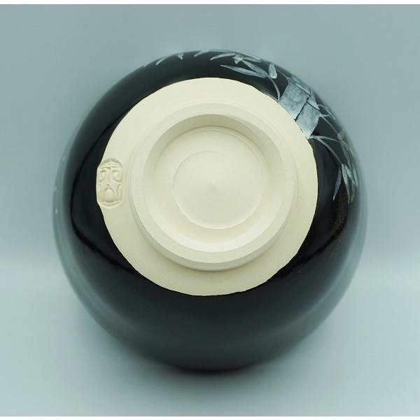 茶道具 茶碗 茶碗 黒仁清 七夕 加藤永山 化粧箱 : 新古茶道具 さかい