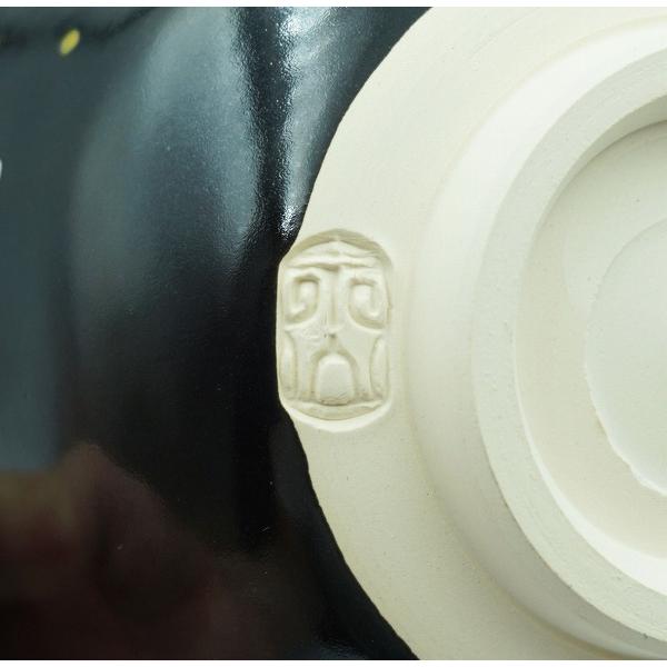 茶道具 茶碗 茶碗 黒仁清 七夕 加藤永山 化粧箱 : 新古茶道具 さかい