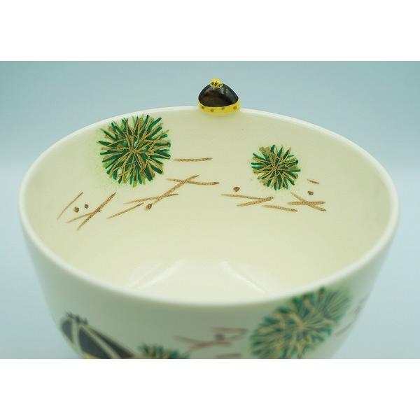 茶道具 茶碗 茶碗 色絵 栗 東山深山 化粧箱 : 新古茶道具 さかい