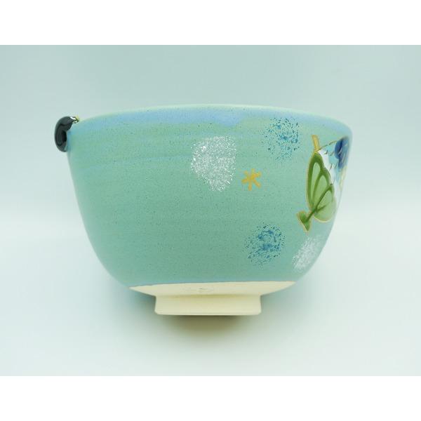 茶道具 茶碗 色絵 秋草花籠 小手毬窯 新品未使用 小手鞠窯 色絵 秋