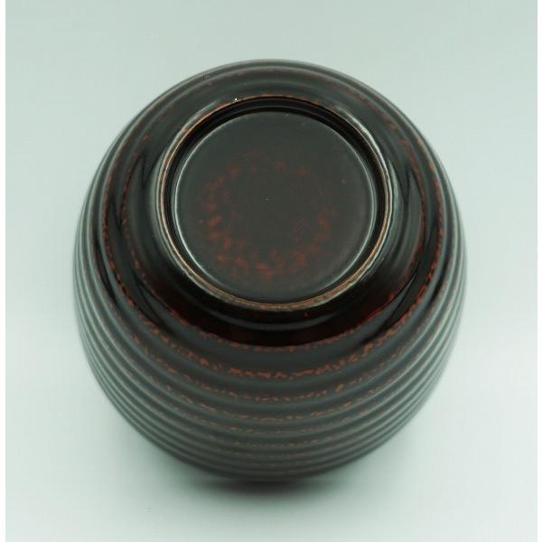 茶道具 棗 中棗 木目独楽棗 蓋裏松葉 樹脂製 東雲作 化粧箱 : 新古  