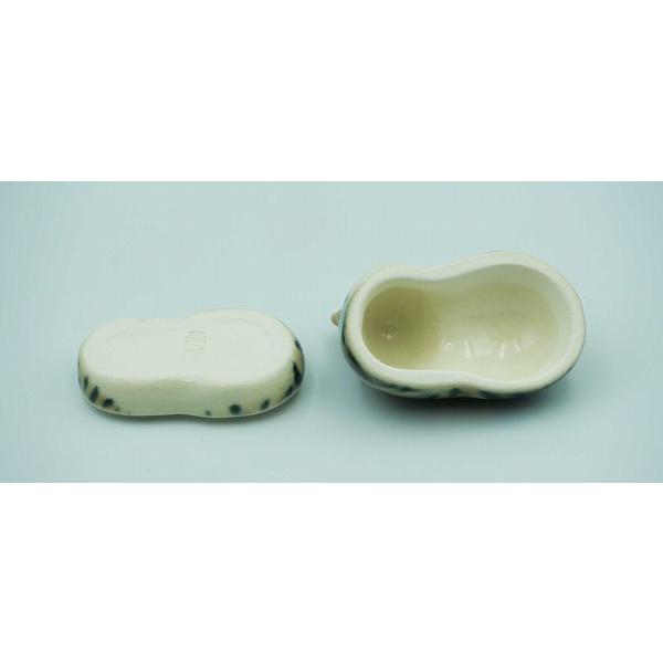 茶道具 香合 香合 眠り猫 キジトラ 今岡三四郎 桐箱 : 新古茶道具