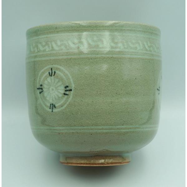 青磁 白象嵌 筒茶碗 古美術 古道具 茶道具 アンティーク 青磁 白象嵌 筒茶碗 古美術 古道具 茶道具 アンティーク