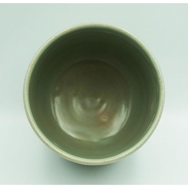 茶道具 茶碗 筒茶碗 青磁 狂言袴 中村与平 化粧箱 : 新古茶道具