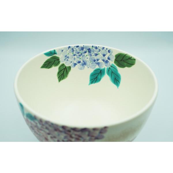 茶道具 茶碗 茶碗 白釉 紫陽花 水出宋絢 化粧箱 : 新古茶道具