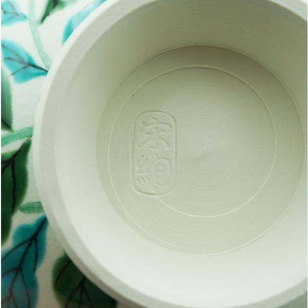 茶道具 茶碗 茶碗 白釉 紫陽花 水出宋絢 化粧箱 : 新古茶道具