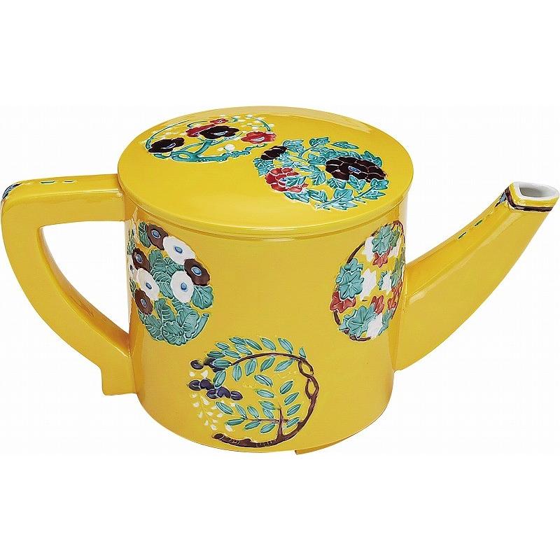 ☆日本で買☆ 茶道具 水注 片口水注 黄交趾 花丸 高野昭阿弥 桐箱