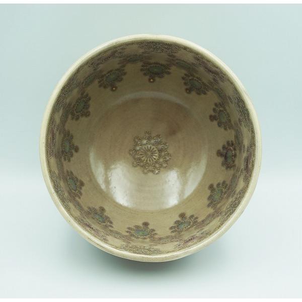 茶道具 茶碗 茶碗 紫彩華紋 森里陶楽 桐箱 : 新古茶道具 さかい ヤフー