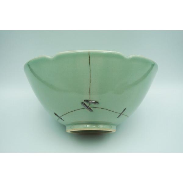茶道具 茶碗 茶碗 青磁 馬蝗絆写 今岡妙見 桐箱 : 新古茶道具 さかい