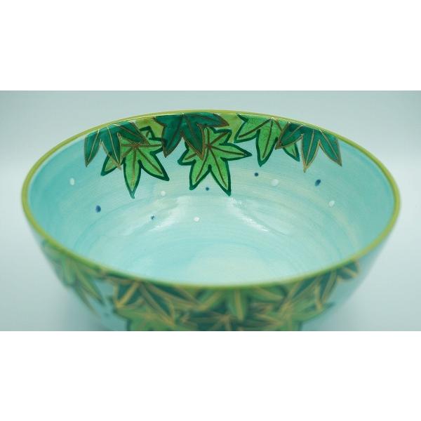 茶道具 茶碗 平茶碗 色絵 青楓 東山深山 桐箱 : 新古茶道具 さかい