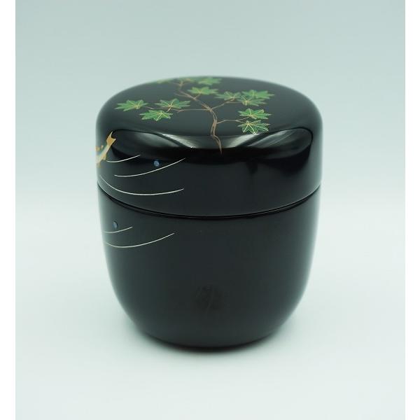 茶道具 棗 中棗 青楓に鮎蒔絵 黒川和禅 桐箱 : 新古茶道具 さかい