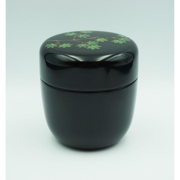 中出松峰作 「青楓」白塗 中棗 共箱 茶道具 （4.5） 茶道具 棗 中棗 青楓に鮎蒔絵 黒川和禅 桐箱 : 新古茶道具 さかい