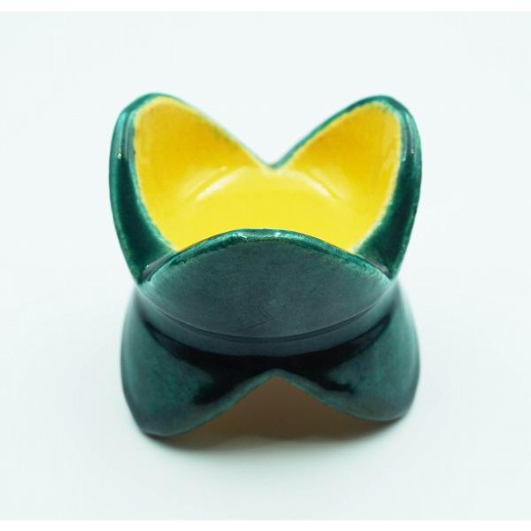 茶道具　古銅槌出　葉形　蓋置　時代箱　V　8546 茶道具 古銅槌出 葉形 蓋置 時代箱 V 8546