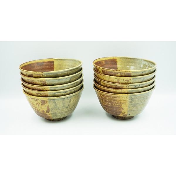Ｗ９１２　数茶碗　五客『伊羅保御本』『山岡善昇 造』　共箱　茶道具 茶道具 数茶碗 数茶碗 伊羅保 掛分 十客組 北川竹久 桐箱 : 新古茶道具