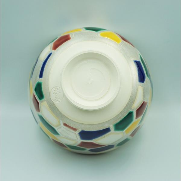 茶道具 茶碗 茶碗 色絵 ステンドグラス 福本未来 桐箱 : 新古