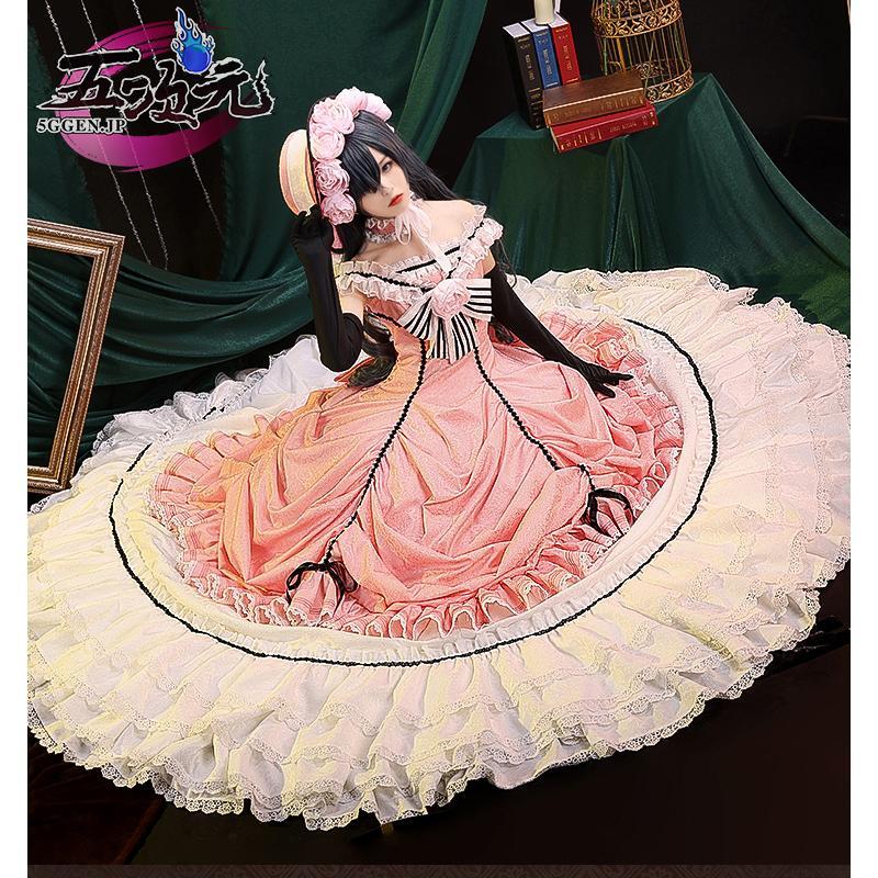 三分妄想 黒執事 コスプレ シエル 豪華セット 女装 駒鳥 お嬢様ドレス 