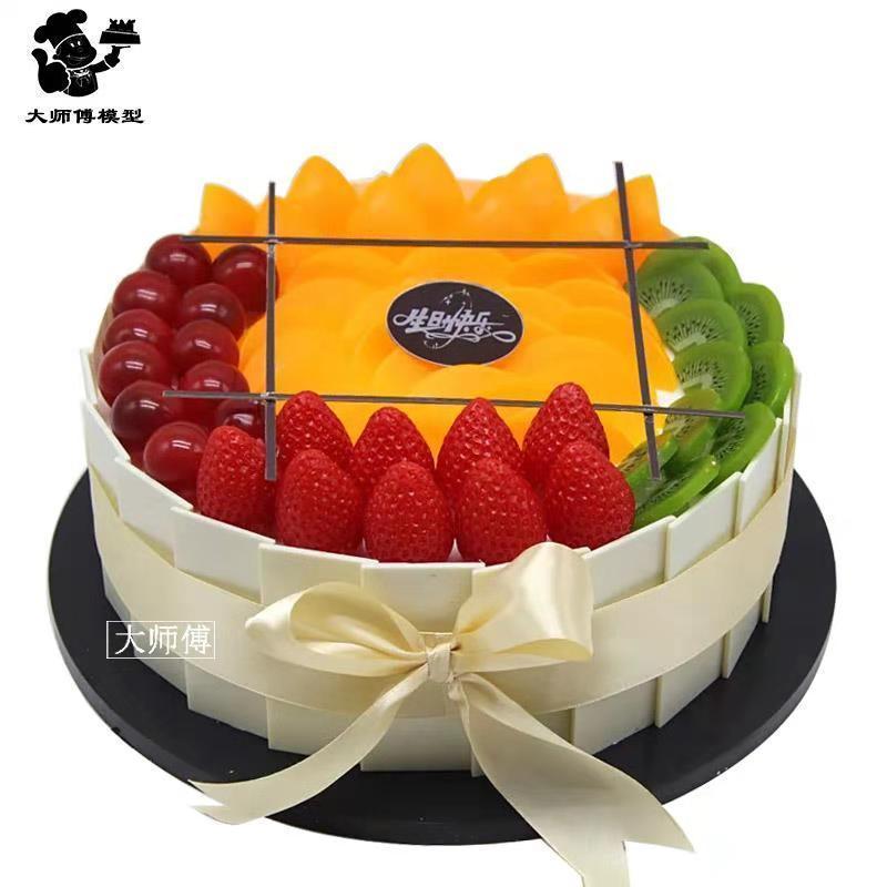 食品サンプル バースデーケーキ 誕生日 フルーツ 装飾 30cm : s-01302