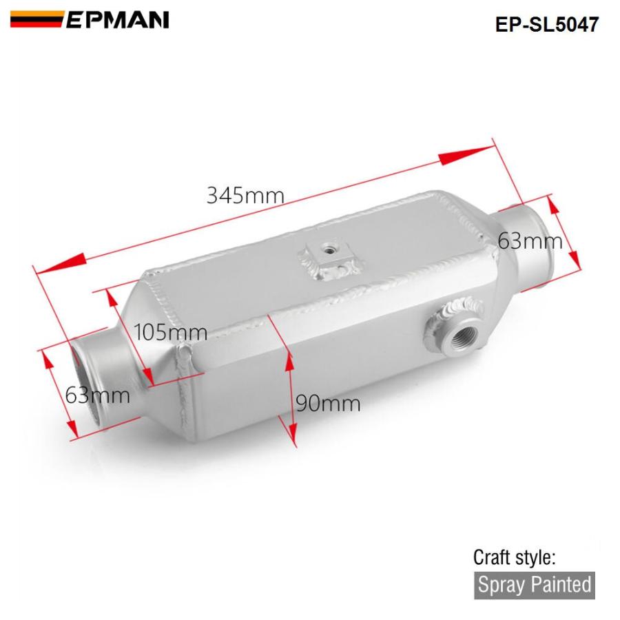 【楽ギフ_包装】 水冷インタークーラー 差し込み径62mm 車 ユニバーサル 汎用 軽量 アルミニウム パーツ