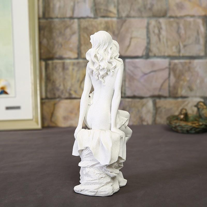 オブジェ 置き物 女性像 装飾 座る 女神 アート インテリア 彫刻
