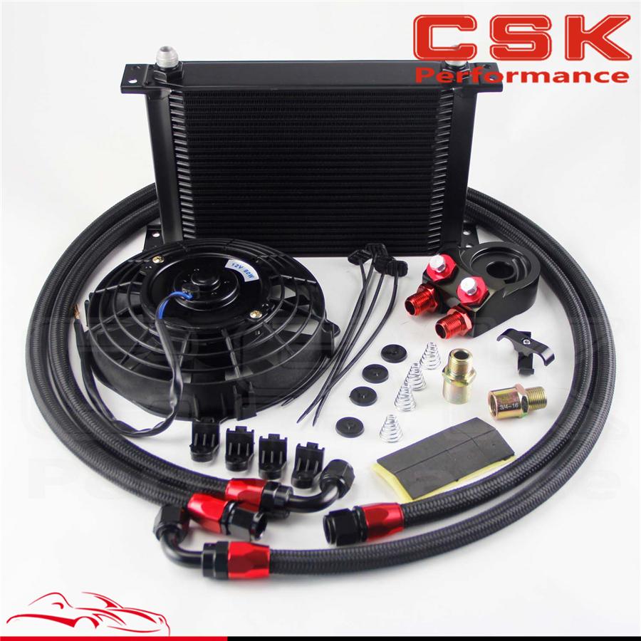 在庫有り お買い得 オイルクーラー バイク 汎用 25段 フィルター