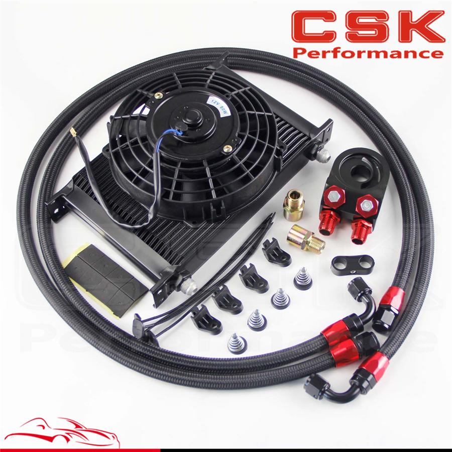 在庫有り お買い得 オイルクーラー バイク 汎用 25段 フィルター