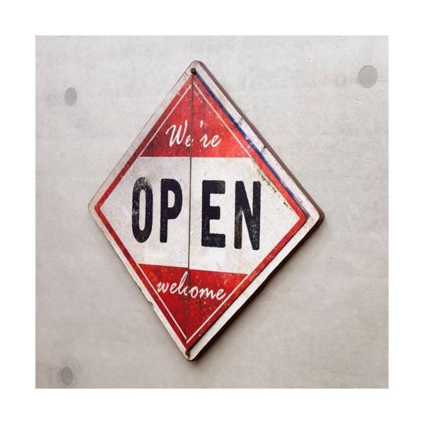 アメリカン レトロ 両面プレート オープン クローズ 看板 アメリカ雑貨