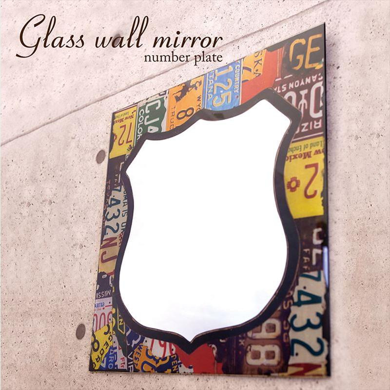 ルート66 アメリカン パブミラー 壁掛け ガレージ ミラー インテリア