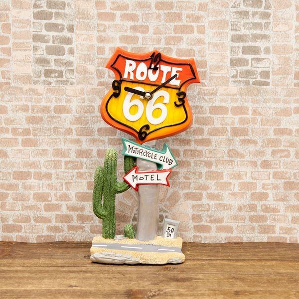 アメリカン レトロ ROUTE66 アメリカンクロック 置時計 ルート66 時計