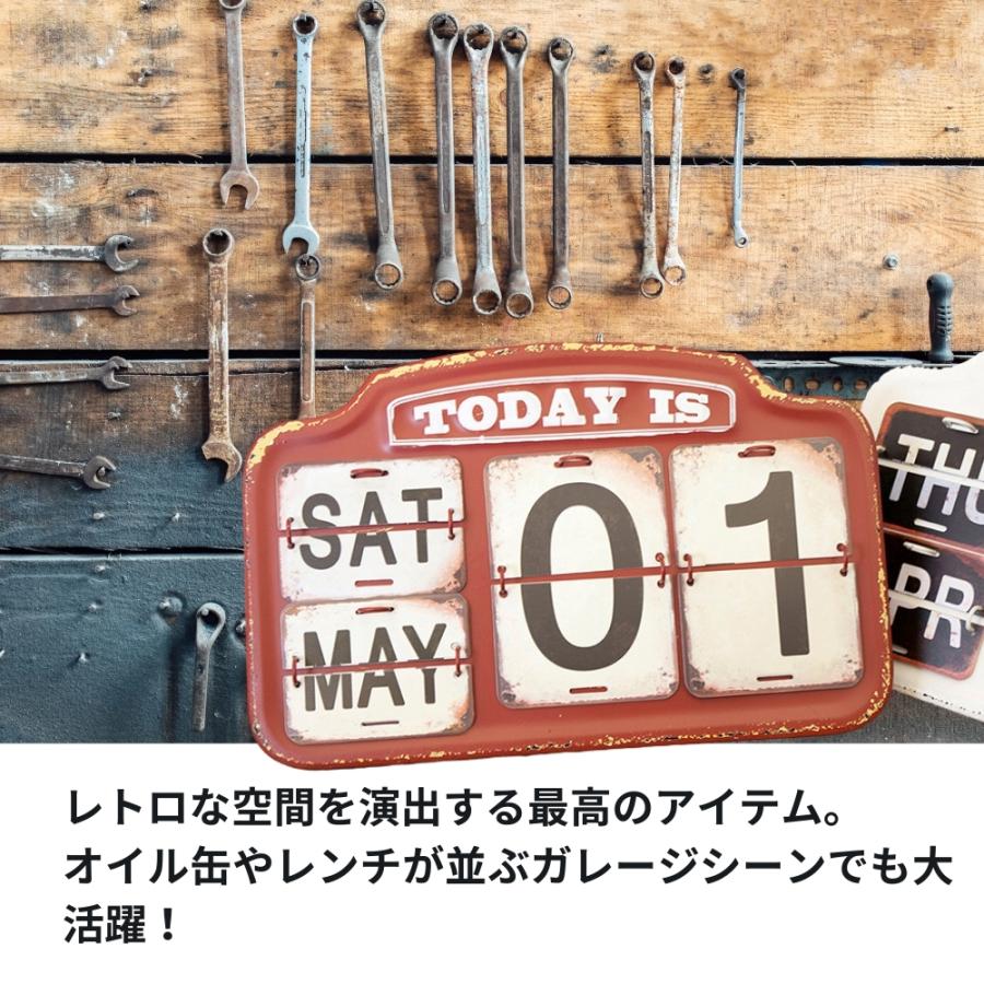 アメリカン レトロ カレンダー 日めくりカレンダー 万年 アンティーク