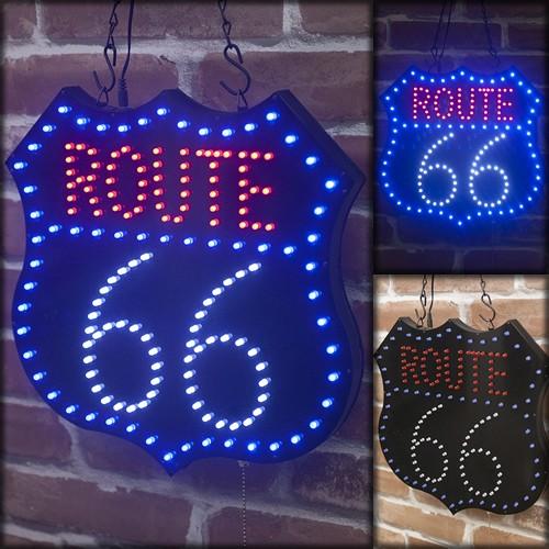 照明 壁面照明 ガレージ照明 おしゃれ オールドアメリカン Led電飾 ダイカットボード ルート６６ Route 66 Mld R66 Usa雑貨通販 Candy Land 通販 Yahoo ショッピング