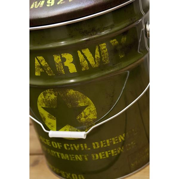 アメリカン レトロ スツール 椅子 収納いす ペール缶 アーミー