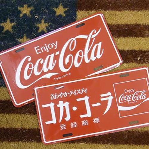 アメリカン レトロ ライセンスプレート ブリキ看板 Coca・Cola アメリカン レトロ ライセンスプレート ブリキ看板 Coca・Cola