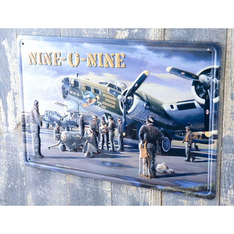 アメリカン レトロ ブリキ看板 サインプレート アンティーク 戦闘機