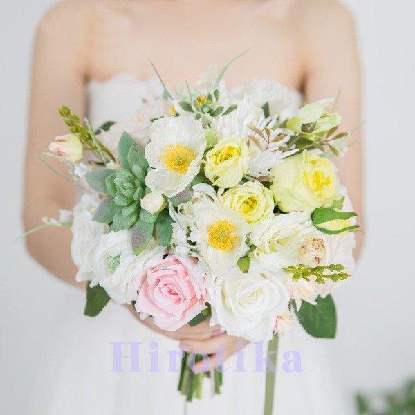 ウエディングブーケ ブートニア 安い 結婚式 生花 ウェディングブーケ 花嫁 アレンジメント ウェディング用 手作り 造花 花 ガーデニング 披露宴 ブライダルブーケ さかえ ウェディング用 Hlph Bjm アウトレット 専門 店