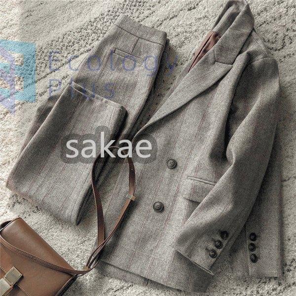 オンライン店舗 店長おすすめ スーツ レディース ビジネス ウール チェック柄 テーラードジャケット 事務服 制服 ママ オフィス フォーマル 就活 仕事用 オンライン卸売り Www Superavila Com