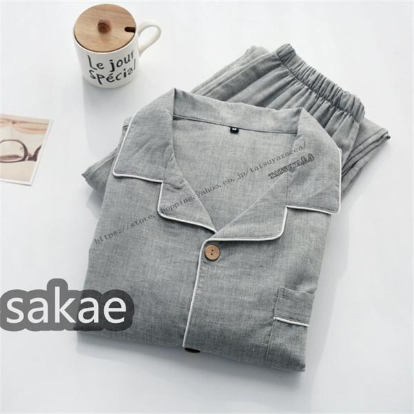 ガーゼ お揃い ペアパジャマ 部屋着 大人 綿 寝間着 秋 ルームウェア 前開き 上下セット パジャマ 長袖 冬 セットアップ 寝巻き メンズ パジャマ カラー E Www Bollywoodpapa Com