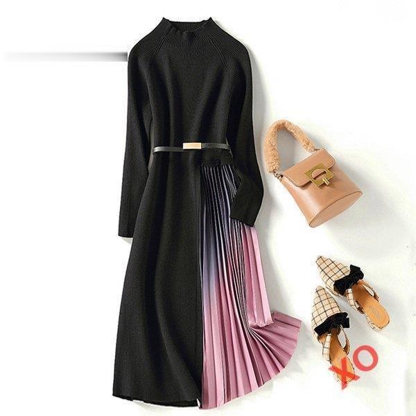 ワンピース レディース 40代 きれいめ 冬 マキシ ロングワンピース 長袖 春秋 冬 Aラインワンピース 着痩せ 韓国風 シャツワンピ おしゃれ Ol通勤 二次会 Keser No