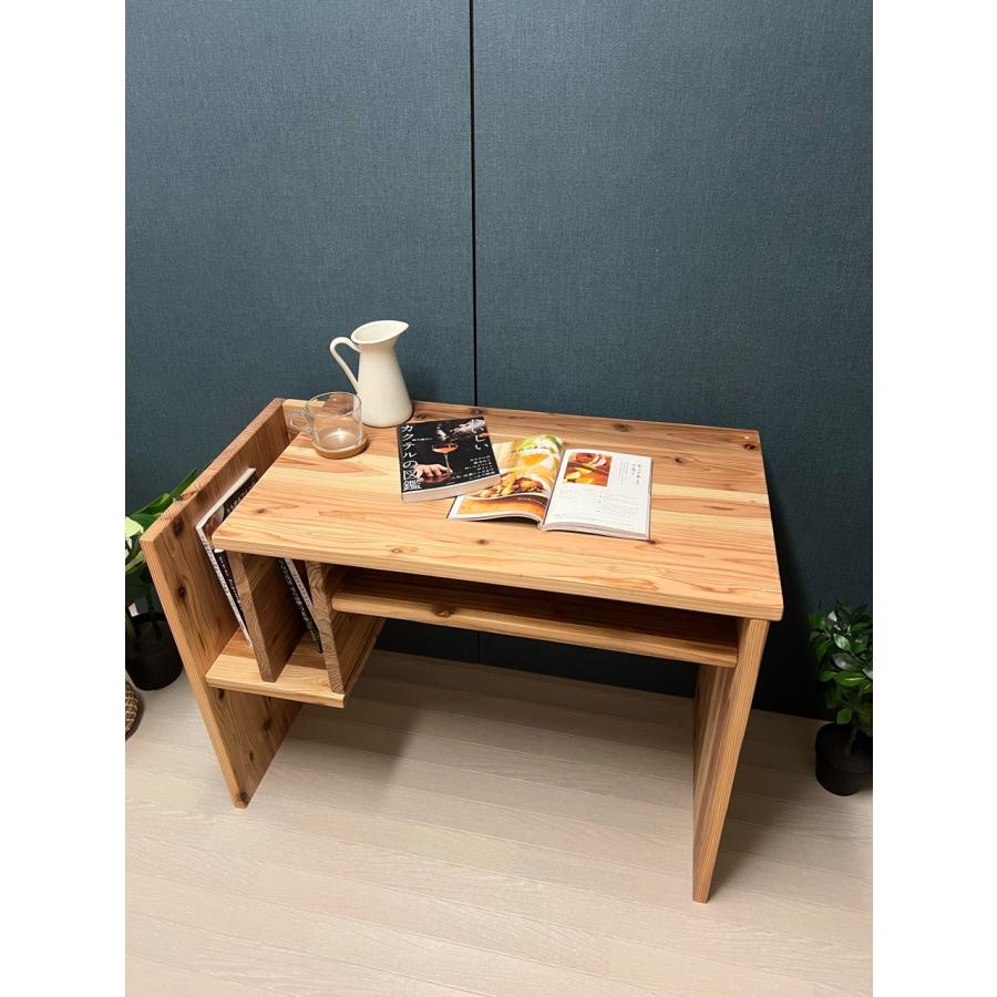 デスク シンプルな杉の収納付デスク スツール セット / 栄町工房 木製 完成品 新生活 シンプル 定番 人気 お洒落 北欧 カフェ 海外 和風_12