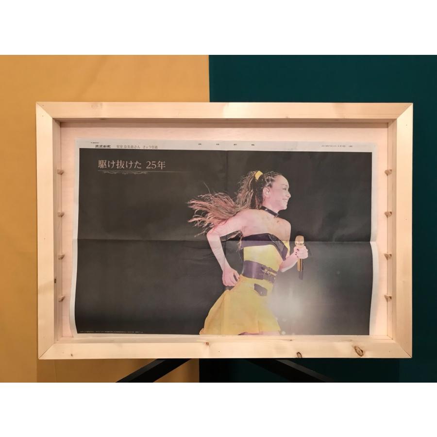 額縁 A1 ナチュラル / 栄町工房 木製 完成品 アート コレクション 新聞 ポスター 陳列 アイドル 額縁_6