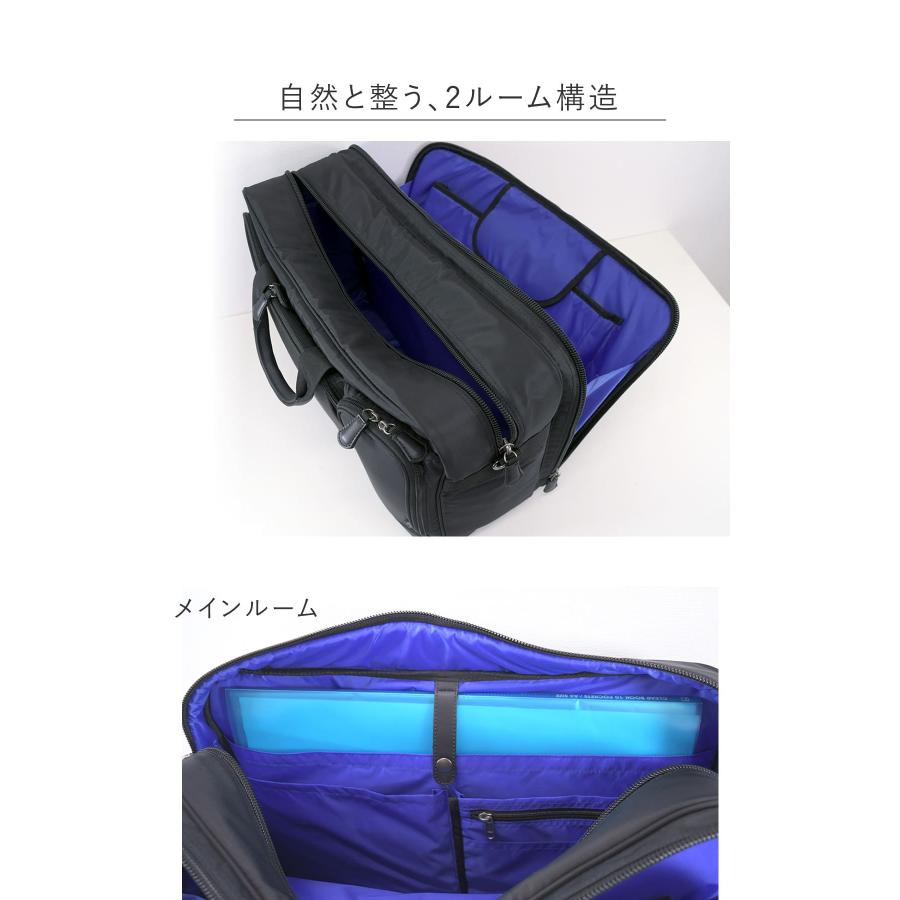 Ryu'sone ビジネスバッグ メンズ ビジネスボストン A3対応 2way 大容量 2ルーム ショルダー ナイロン 出張 大容量 爆買の画像