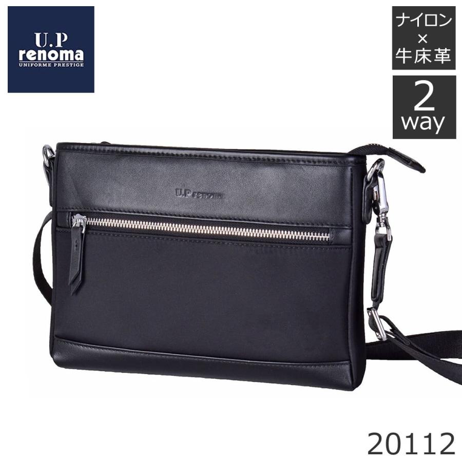 U.P renoma ショルダーバッグ メンズ セカンドバッグ 2way 小さめ 