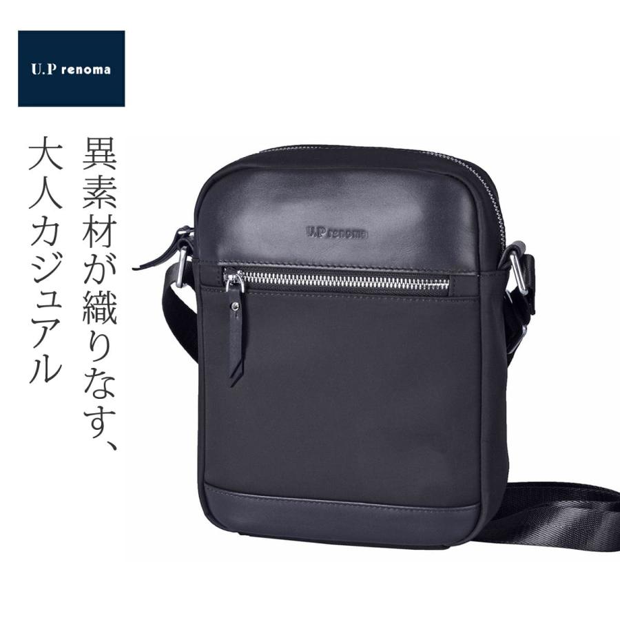 【目玉商品】POMONA CITY RYDAZ - WALKING g-rap U.P renoma ショルダーバッグ メンズ 縦型 小さめ ナイロン 革